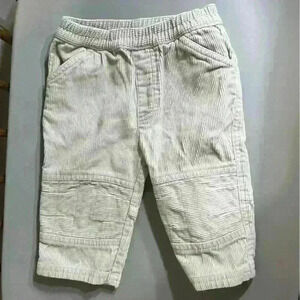 Vintage 100% cotton cream baby boy holiday corduroy light stretch pants no flaws